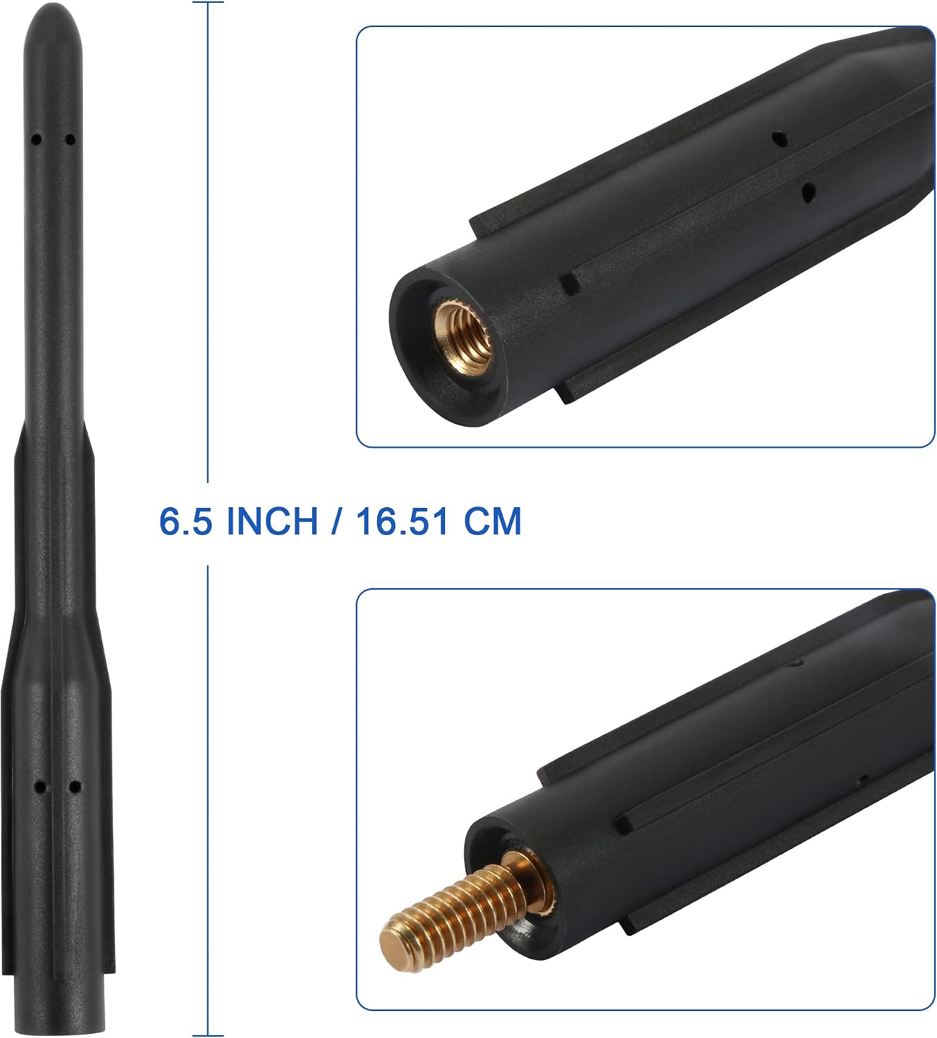 BASIKER 4xe 2007-2025 2026, Antenna for Jeep Wrangler Sport Rubicon JL Willys Mojave JK JT Gladiator Short Jeep