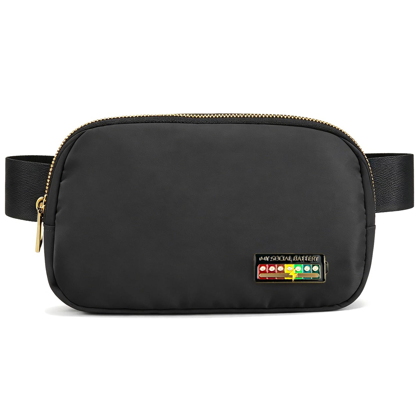 Fanny Pack Crossbody Sling Bag, Everywhere Belt Bag, Fashion Waist Packs, Mini Belt Pouch, Nylon Water Repellent with Adjustable Strap for Men & Women, Outdoor Sports & Travel, black