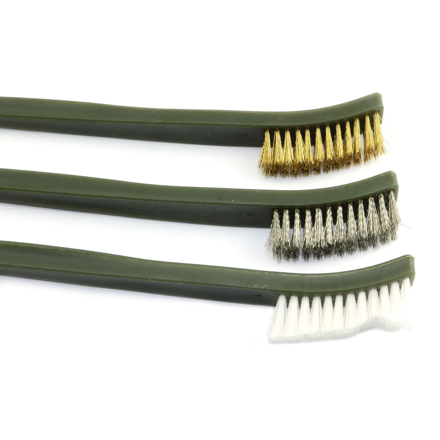 RuiLing 6-Pack Double-Ended Cleaning Brushes (2 Stainless Steel + 2 Brass + 2 Nylon)