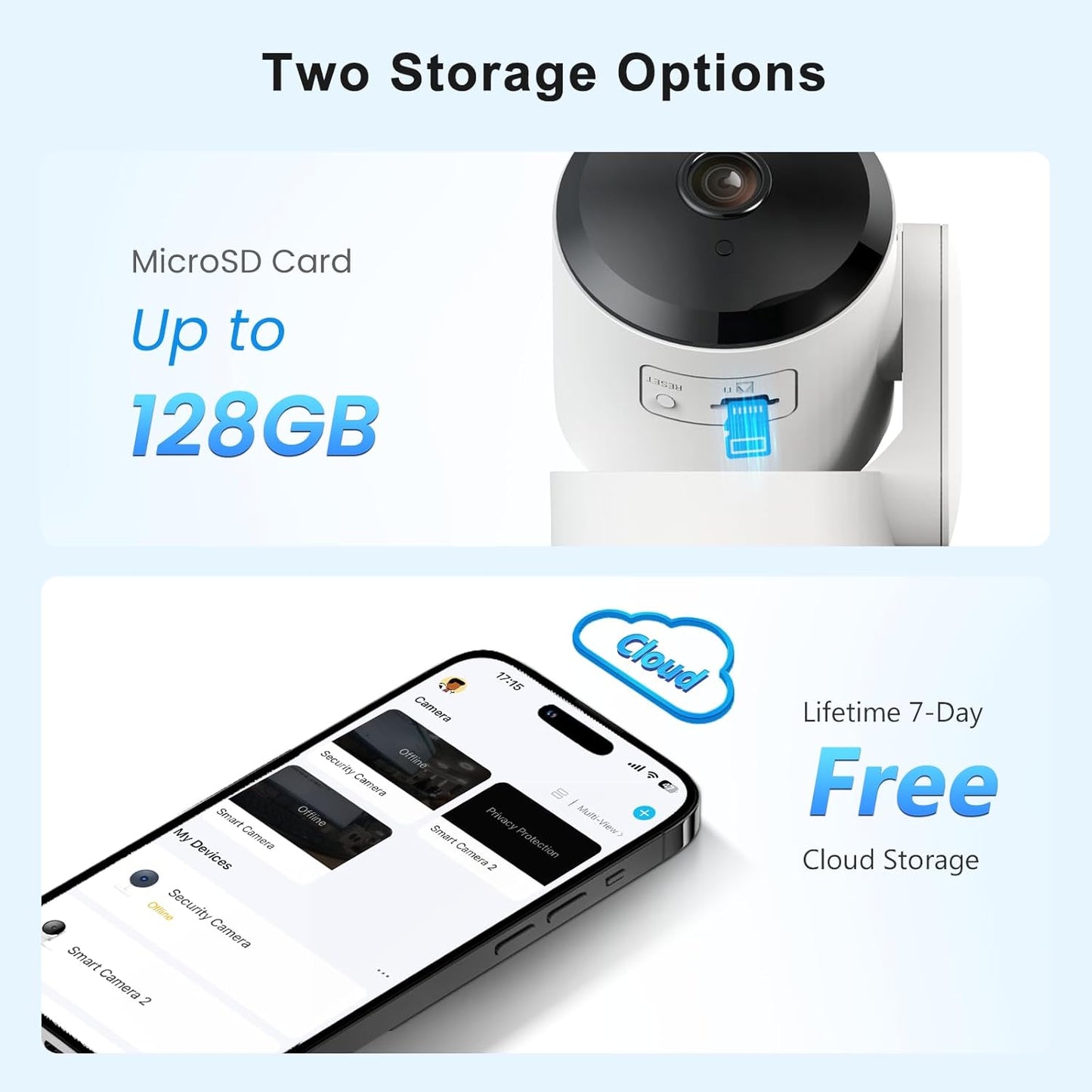 AMOROM 360, 1080p 2-Way 2.4GHz 2 Pack Indoor Camera for Home Security Pet Cameras with Pan&Tilt, Night Vision, Motion