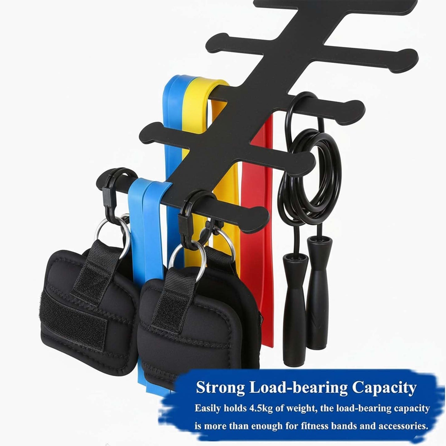 Resistance Rack Band Storage Hanger Gym Equipment Organizer Pull Up Bands Jump Ropes, Storage Rack for Home Gym