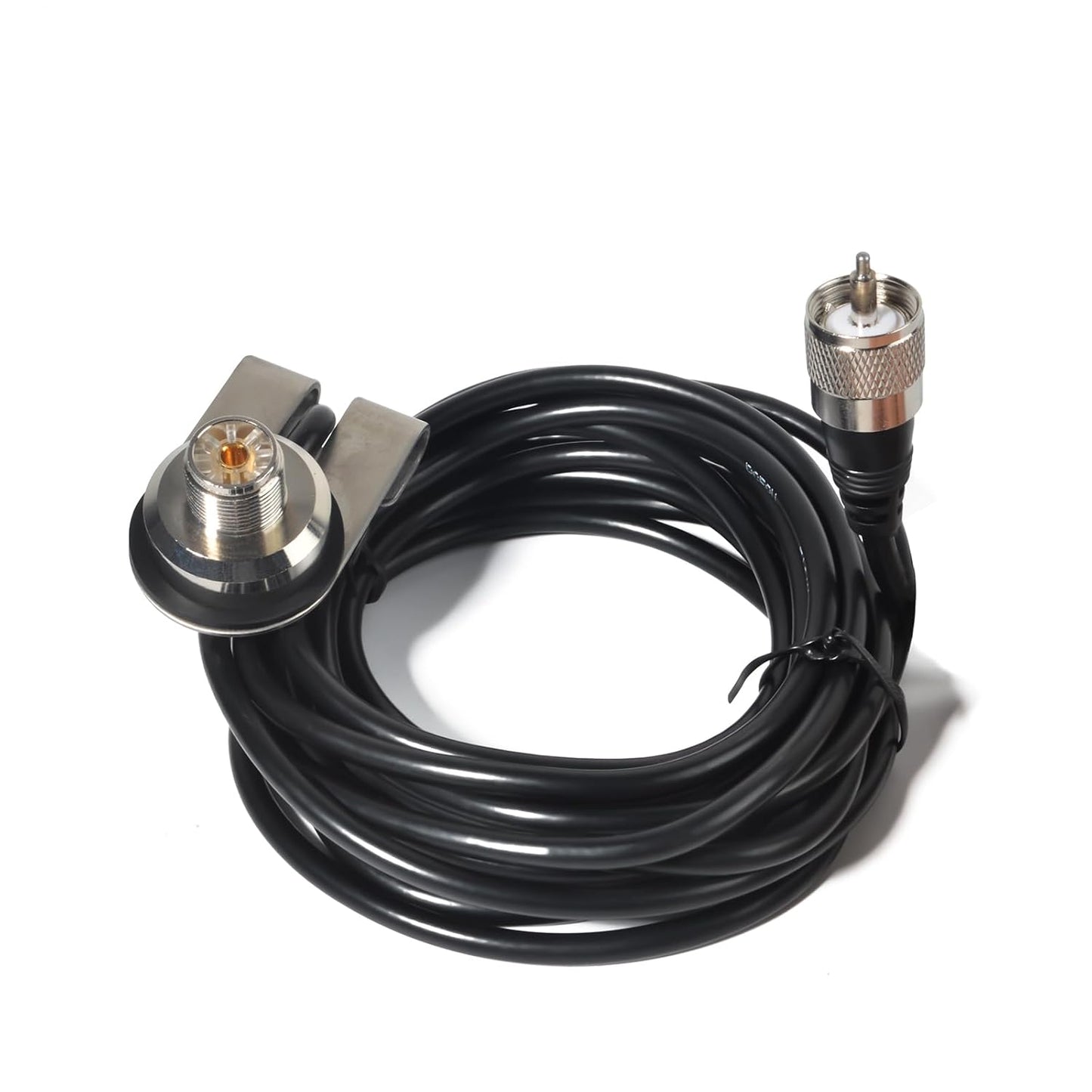 13Ft RG-58 PL-259 SO239 (TCJ-N6) HYS Heavy-Duty Trunk Lid Antenna Mount Bracket Base with Coax Cable, to UHF Connectors