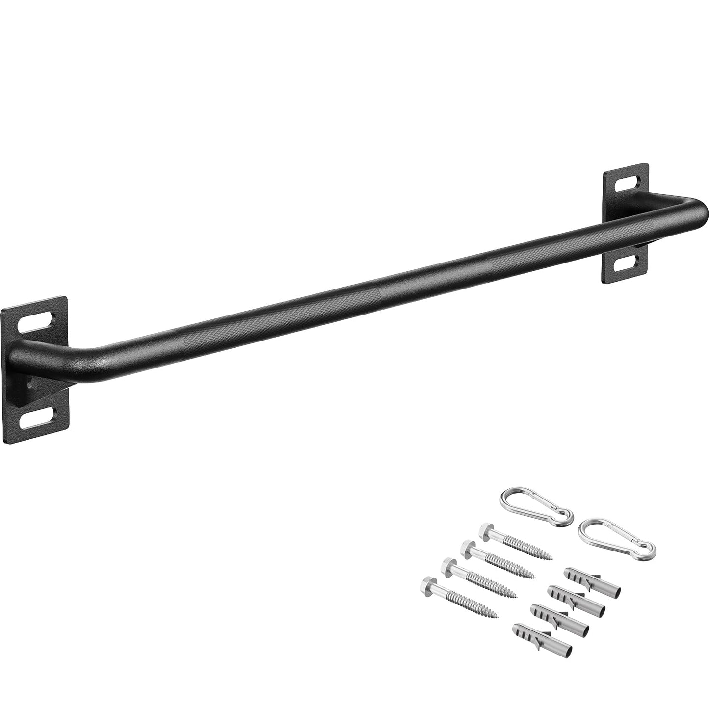 PAPABABE Wall Mounted Pull Up Bar, Chin Up Bar, Strength Training Pull-Up Bars Chin Up Bars for Home Gym, 500LBS Weight Capacity (Black 36 inch)