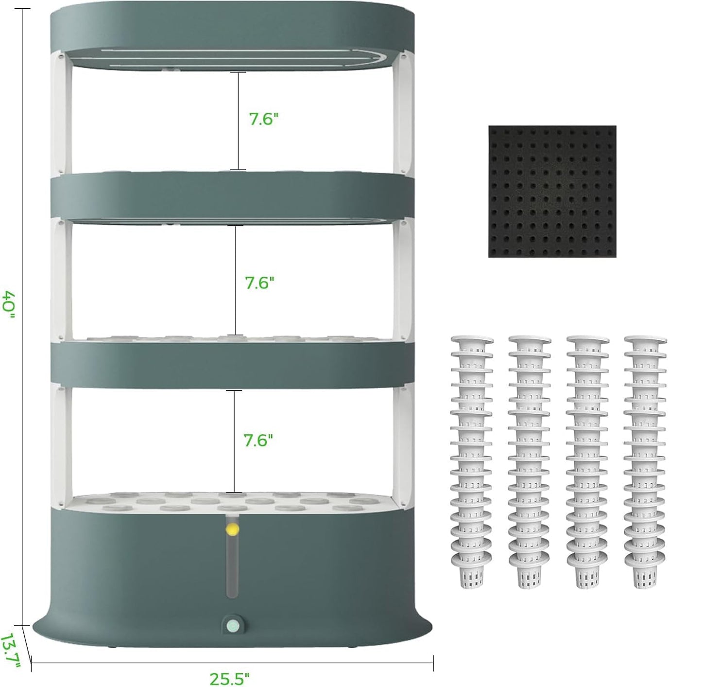 Lyfreen 4-Tier 64-Pod Hydroponics Growing System, Large Vertical Hydroponic Garden with LED Grow Lights & Automatic Water Pump, Self-Watering Planter for Herbs, Lettuce & Vegetables