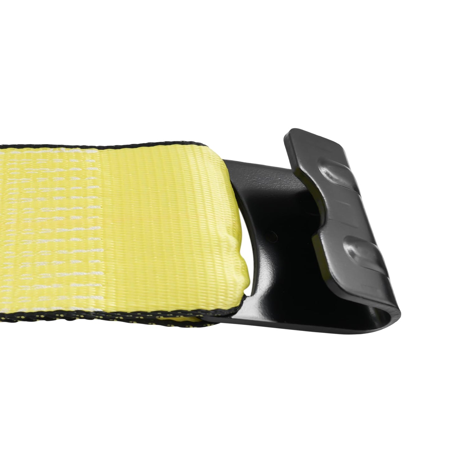 4 Pack Trailer Stake Pocket Winch & Winch Straps Kit, 4" x 30' Yellow Winch Strap with Flat Hook, Working Load Limit 5,400 LBS/Breaking Strength 16,200LBS for Flatbed Trailer, Black