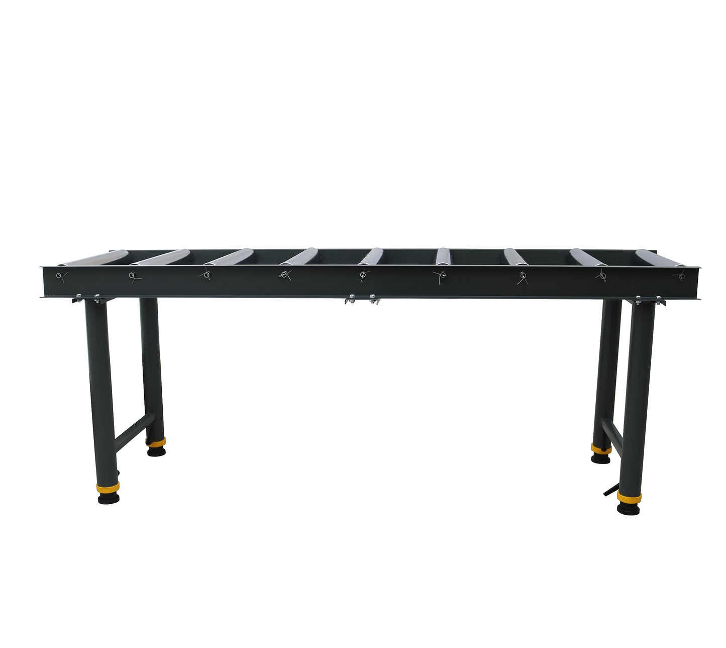INTSUPERMAI 9 Rolls Adjustable Conveyor Roller Heavy-Duty StandTable Adjustable Roller Conveyor Feed Stand Roller Table Conveyor Stand 440 Lbs
