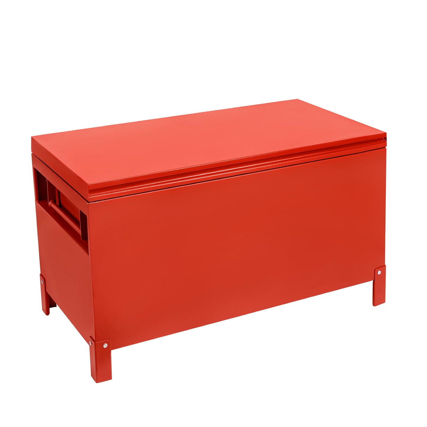 GarveeLife Heavy Duty Steel Truck Bed Tool Box - 36" XXL Lockable Jobsite Storage Chest - Weatherproof, Side Handles - For Pickup, Van, Trailer - 36x15x15, Burgundy