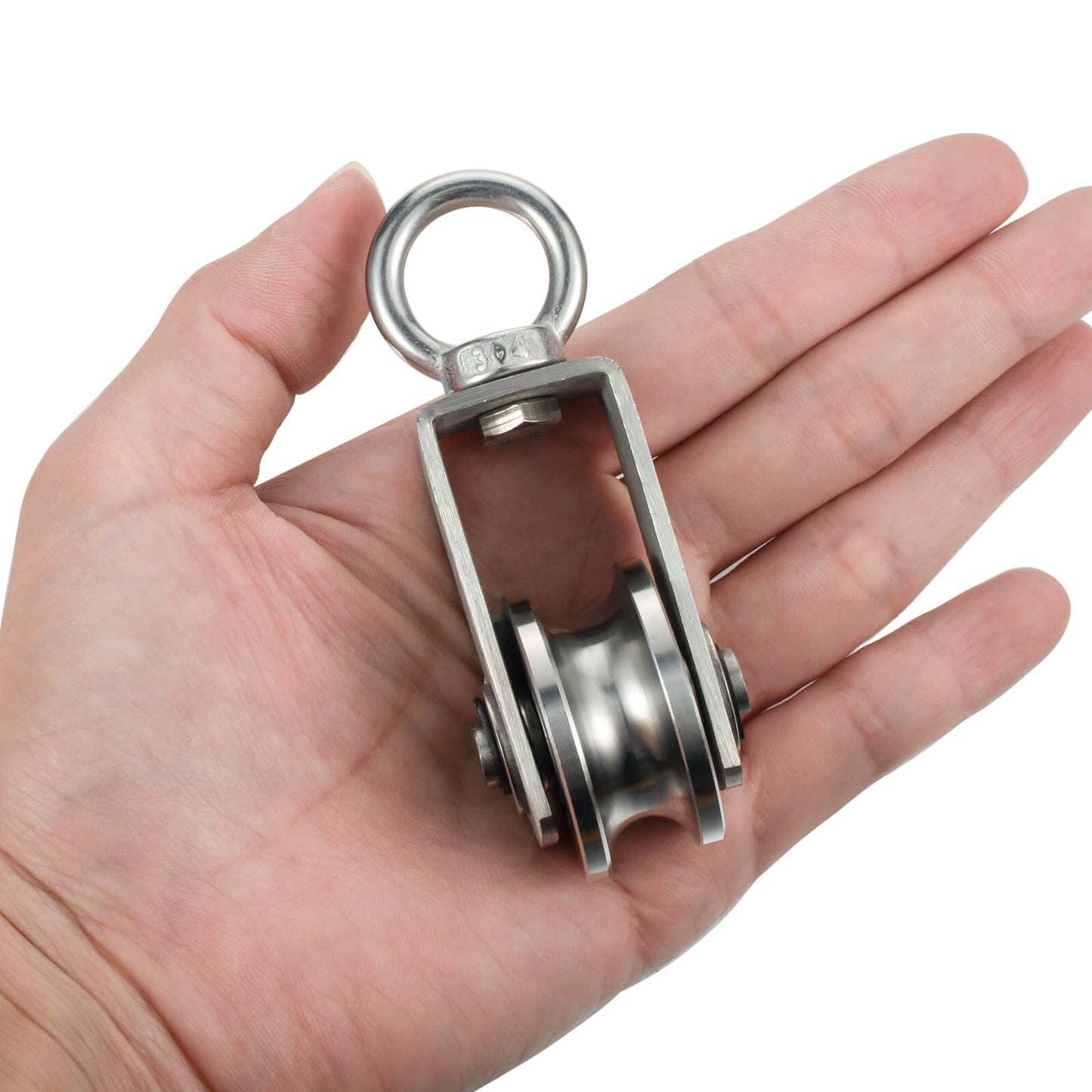 SHINICO Cable Pulley Wheel Stainless Steel, Bearing Inside, Rope Pulley for Pulley System, Gym Equipment, Clothesline, 2 Pack