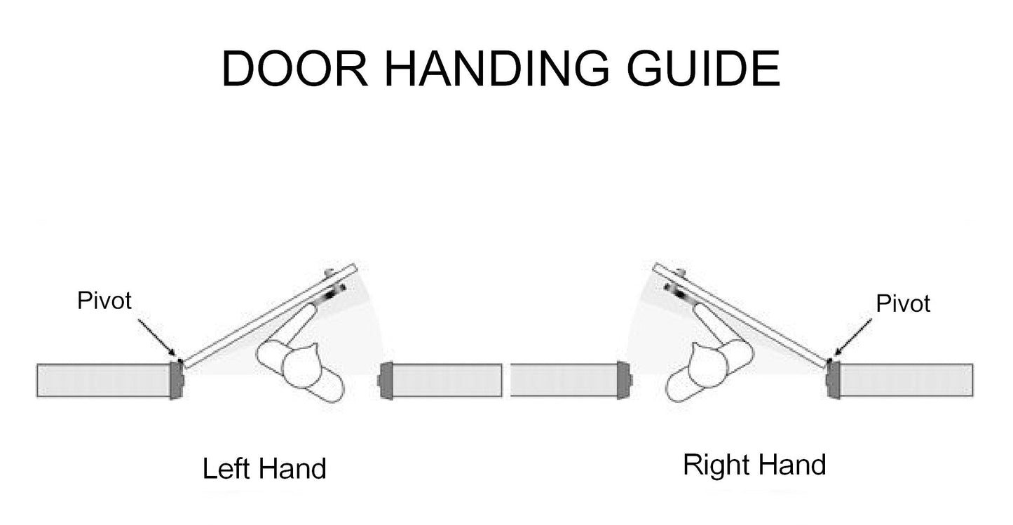 Pacific Doorware US Aluminum Style Storefront Door Pivot Hinge (Aluminum Silver, Right Hand)