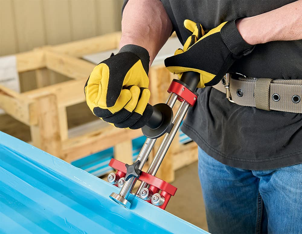 Malco FS1W165 Wide 1-Station Metal Bender | 165mm (6.5") Depth | 0–100° Bending for Straight Roofing Panels, Flashing & Siding | Modular Design with Laser Engraved Depth Scales