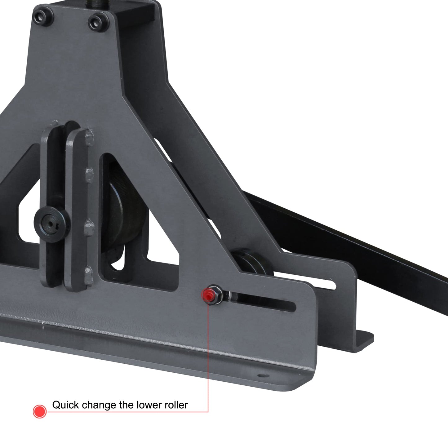 KAKA INDUSTRIAL Tube Roller, Manual Square and Rectangular Tube Bender for 1-1/2"x 14 Gauge Square Tubes, Mild Steel/Copper/Aluminum Bending, Multi - Pass Operation for Curves and Circles TR - 40