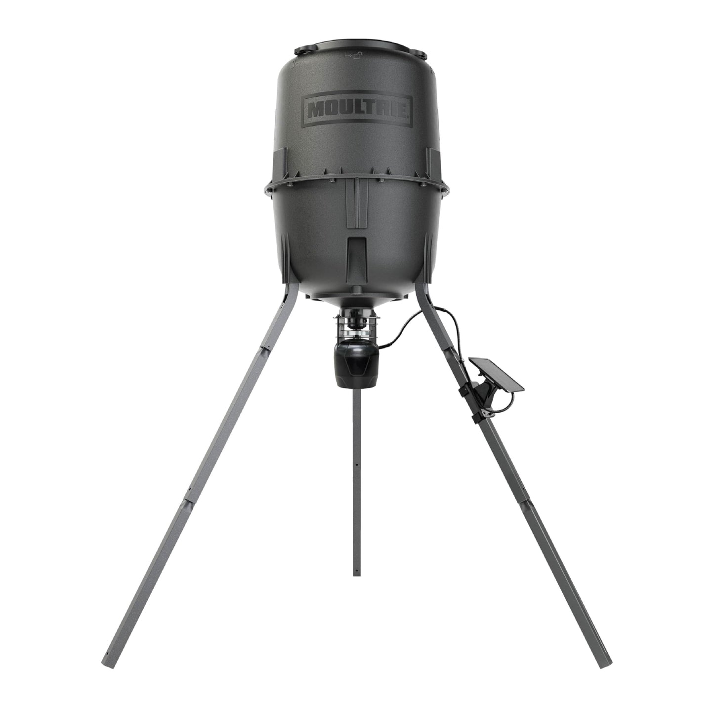 Moultrie Deer Feeder Connected - 250 lb Cellular Tripod Feeder - 6V Spincast, Feed Level Detector - Nationwide 4G LTE Auto-Connect - Cellular Monitoring and Programming
