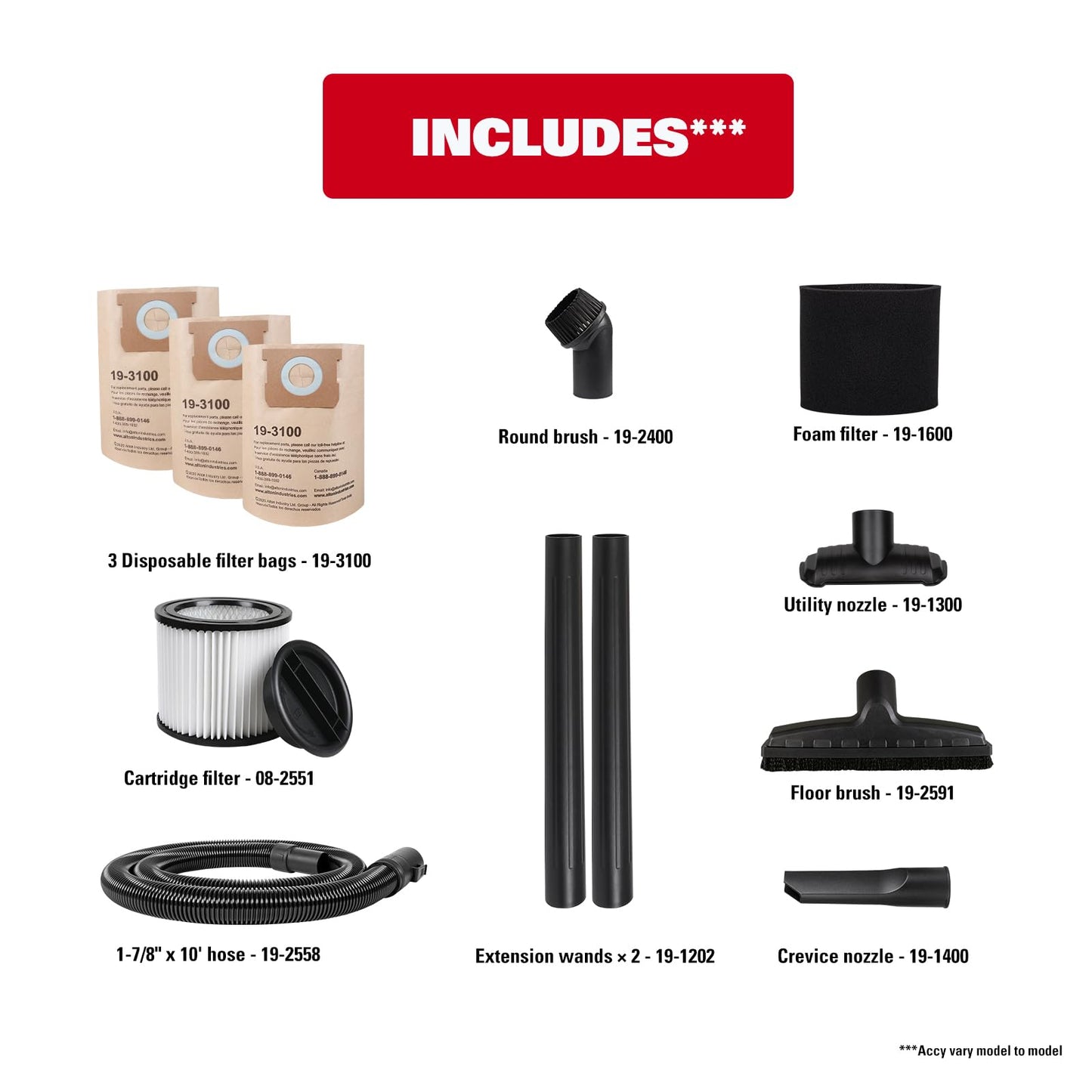 ECOMAX 8 Gallon Ultra-Quiet Shop Vacuum Wet and Dry, Stainless Steel Shop Vac with 80% Noise Reduction, 3X Longer Motor Life, 4 Peak HP Suction, Complete Accessory Kit for Garage, Workshop & Home
