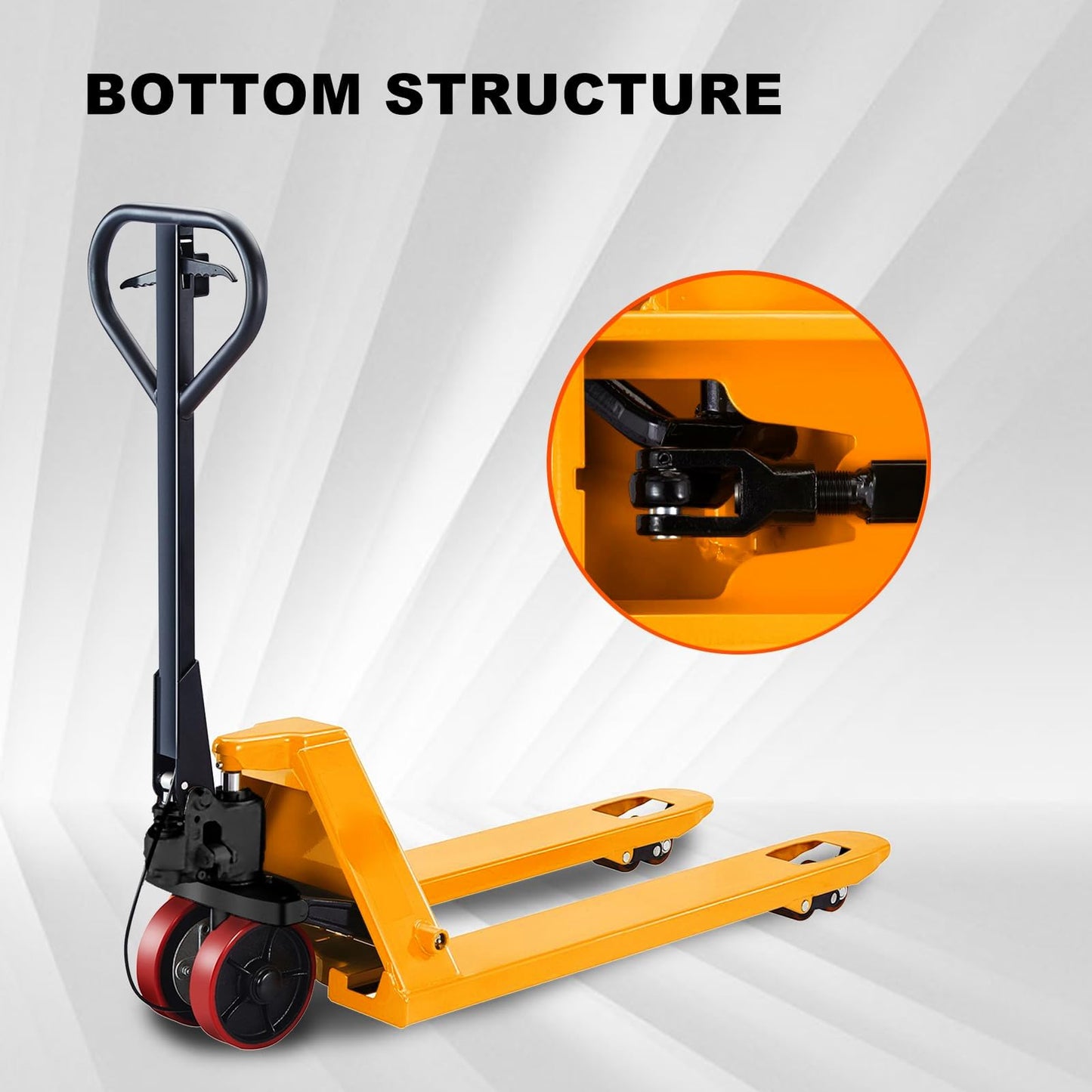 Tory Carrier Pallet Jack Hand Pallet Truck 48" Lx27 W 5500lbs Capacity with Brake System