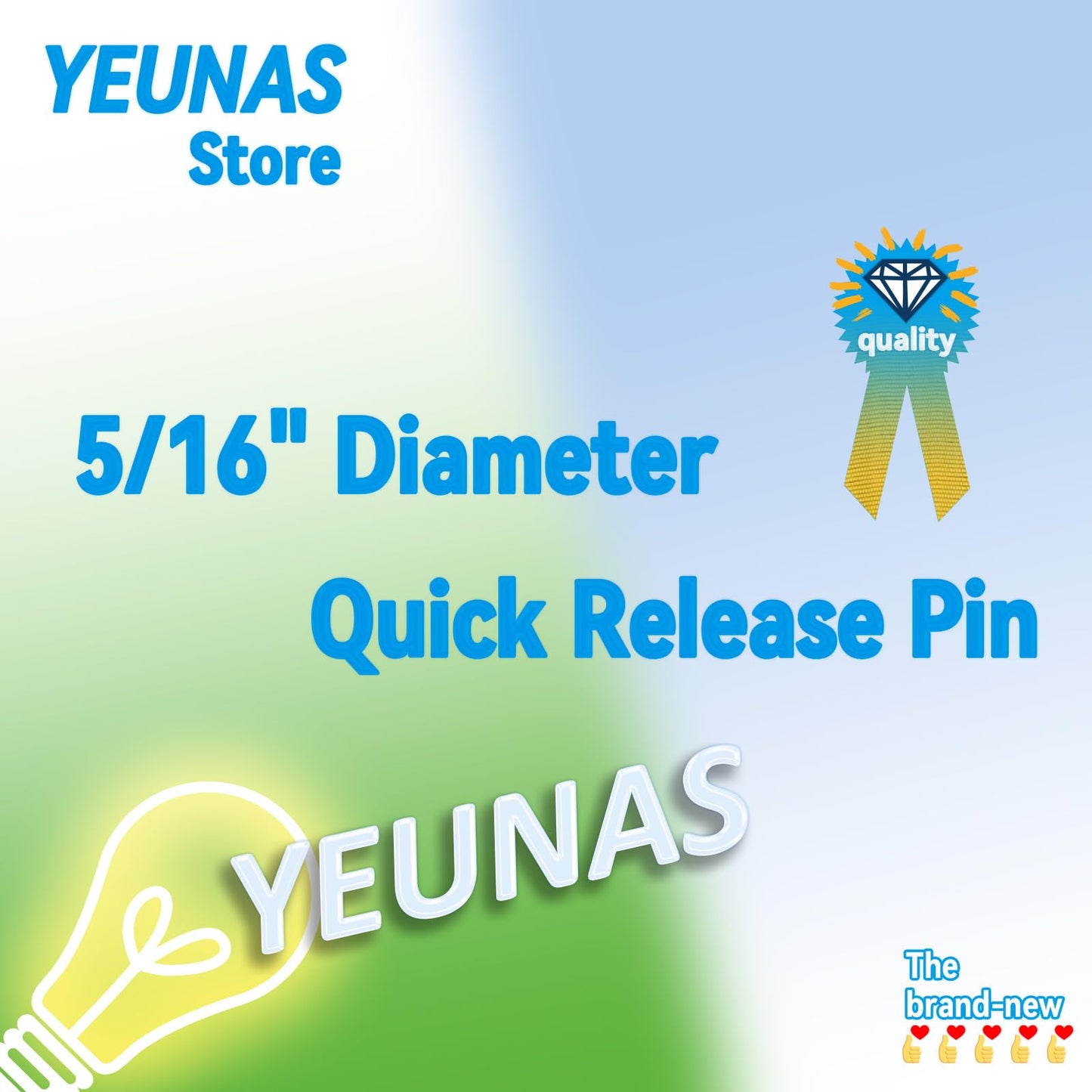 5/16" Diameter Quick Release Pin, Total Length 2.17", Effective Length 1.46", Stronger with Reinforced Pull Tab (4 Pack)