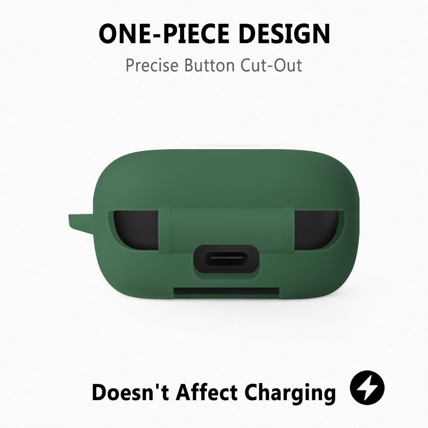 Geiomoo P30i, Silicone Case for Anker Soundcore Protective Cover with Carabiner (Emerald Green)
