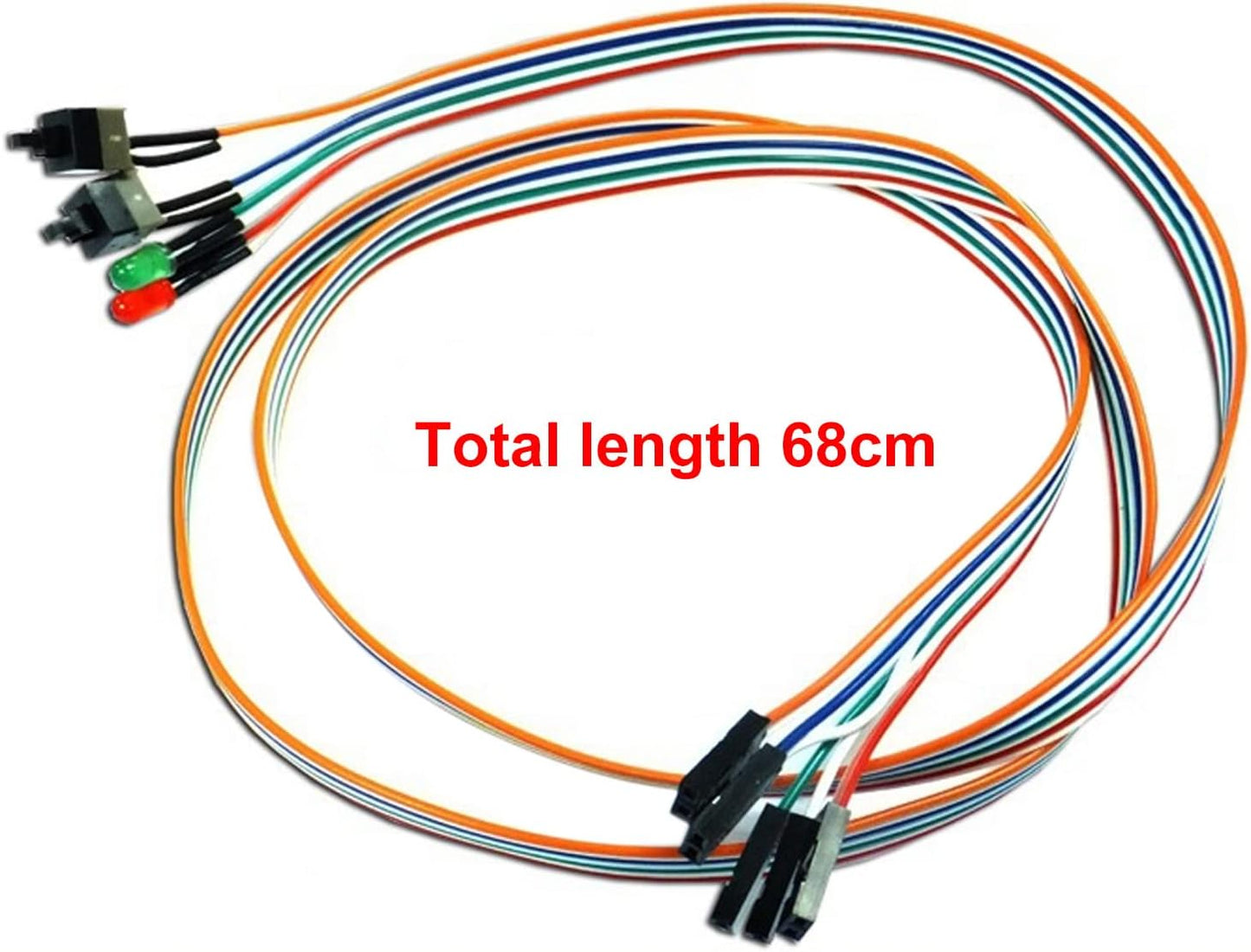 ThtRht 3 Pack Reset Desktop Computer PC Case Power Supply On Off Push Button Switch ATX Front Bezel Universal