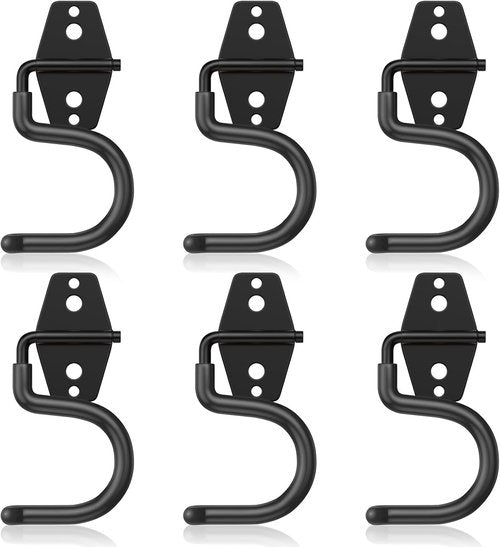 HUPBIPY Heavy-Duty Metal Garage Hooks - 6 Pack S Hooks for Tool Storage & Organization