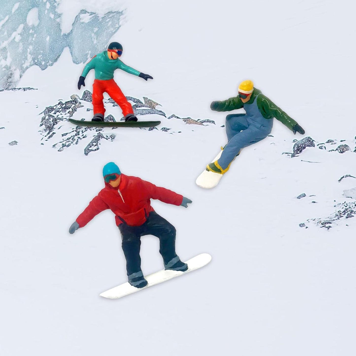 Skiennix Miniature Skiing Figure Set - 3-Piece Tabletop Display for Winter Decor