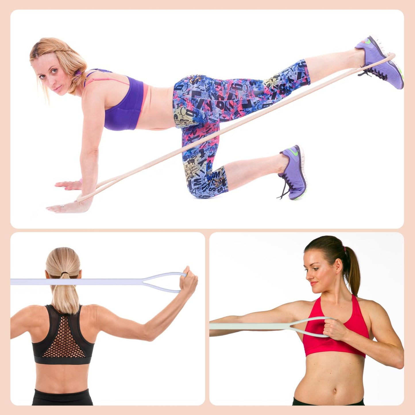 2026 Upgraded Figure 8 Resistance Band for Physical Therapy, Shoulder Back Arm Exercise Bands, 3 Resistance Levels for 15 25 35 Lb for Adult Elderly Kids
