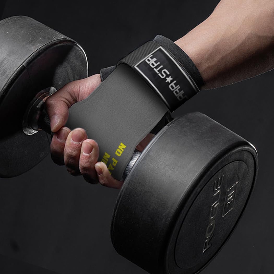 LARA STAR Weight Lifting Wrist Hooks Straps for Maximum Grip Support - Deadlift Gloves Grip Pads Alternative in Fitness Gym Power Training Pull Up Deadlifting & Shrugs