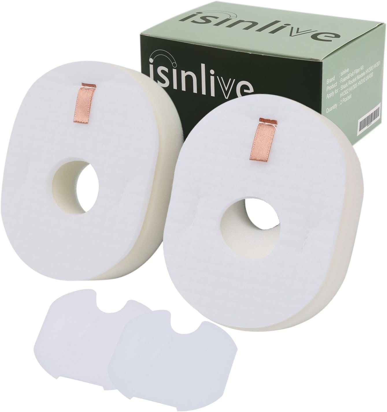 Shark | 2-Pack Foam & Felt Filter Replacement Kit for Rocket Vacuum Models HV300-HV310