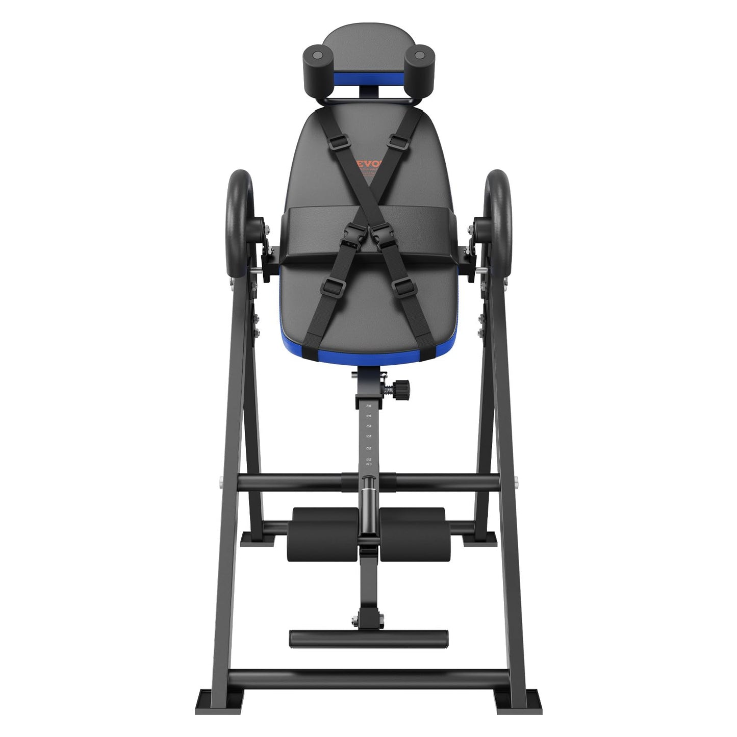 VEVOR Inversion Table, 300 lbs Capacity Heavy Duty Inversion Table, Decompression Back Stretcher Machine, Strength Training Equipment with Headrest, Ankle Lock, Adjustable Protective Belt, Blue/Black