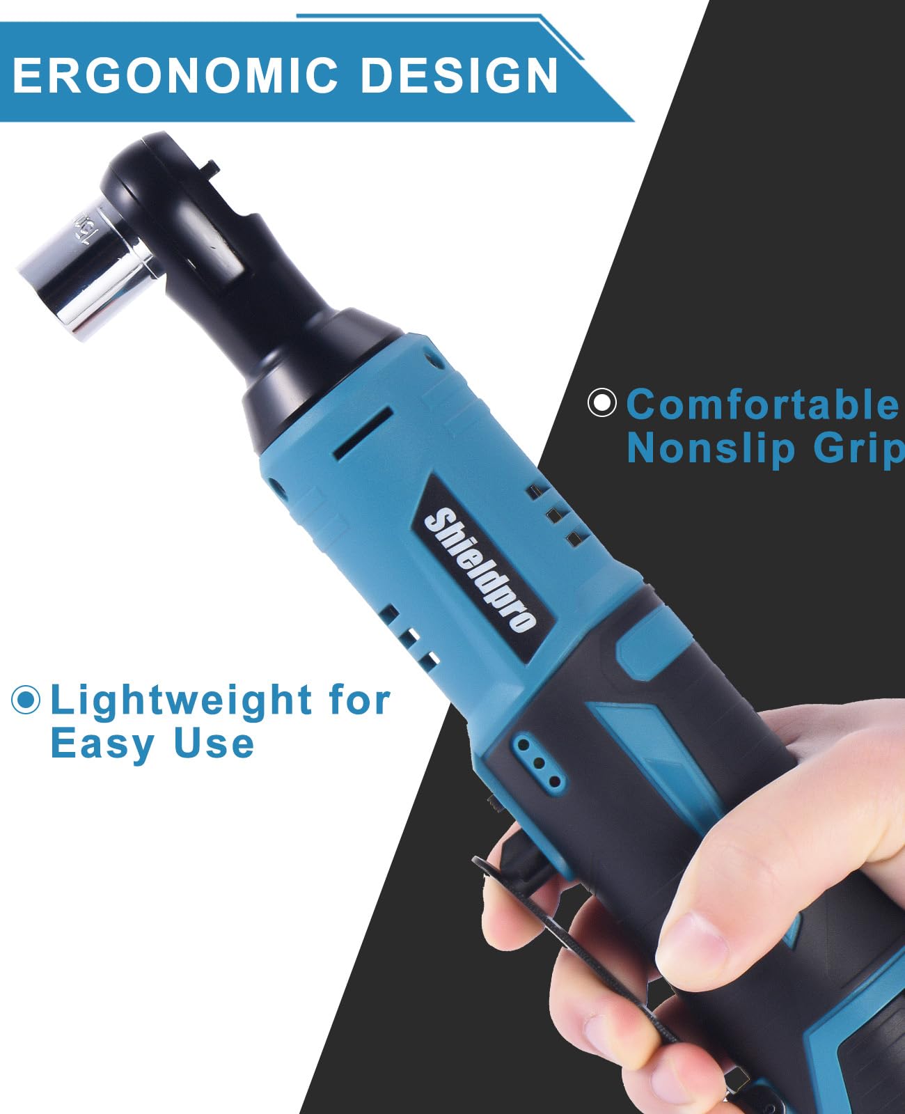 SHIELDPRO 1-1/4 Inch SDS-Plus 13 Amp Rotary Hammer Drill, Cordless Electric Ratchet