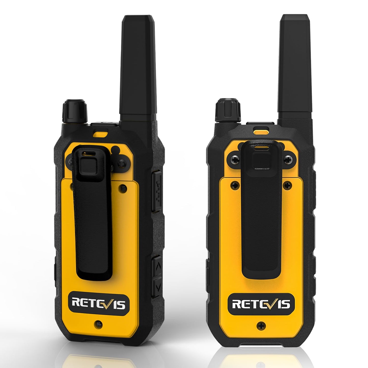 Retevis RB48 FRS Walkie Talkies Long Range, Rugged & IP67 Waterproof & Floating, Mil-Standards 810H Two Way Radio, Heavy-Duty, NOAA, Rechargeable, 20hr Battery, Emergency Radio(2 Pack)