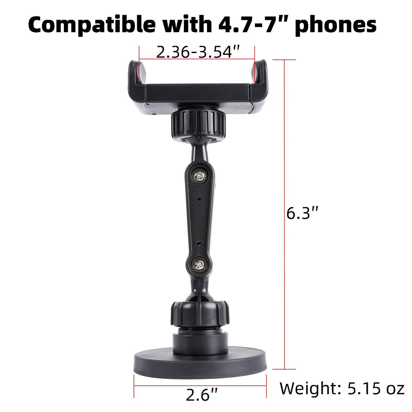 Gym Magnetic Phone Holder Mount Attach to Metal Surface, 360° Rotatable Heavy Duty Magnet Phone Mount for Gym Workout Record, Compatible with iPhone, Samsung, All Cell Phone