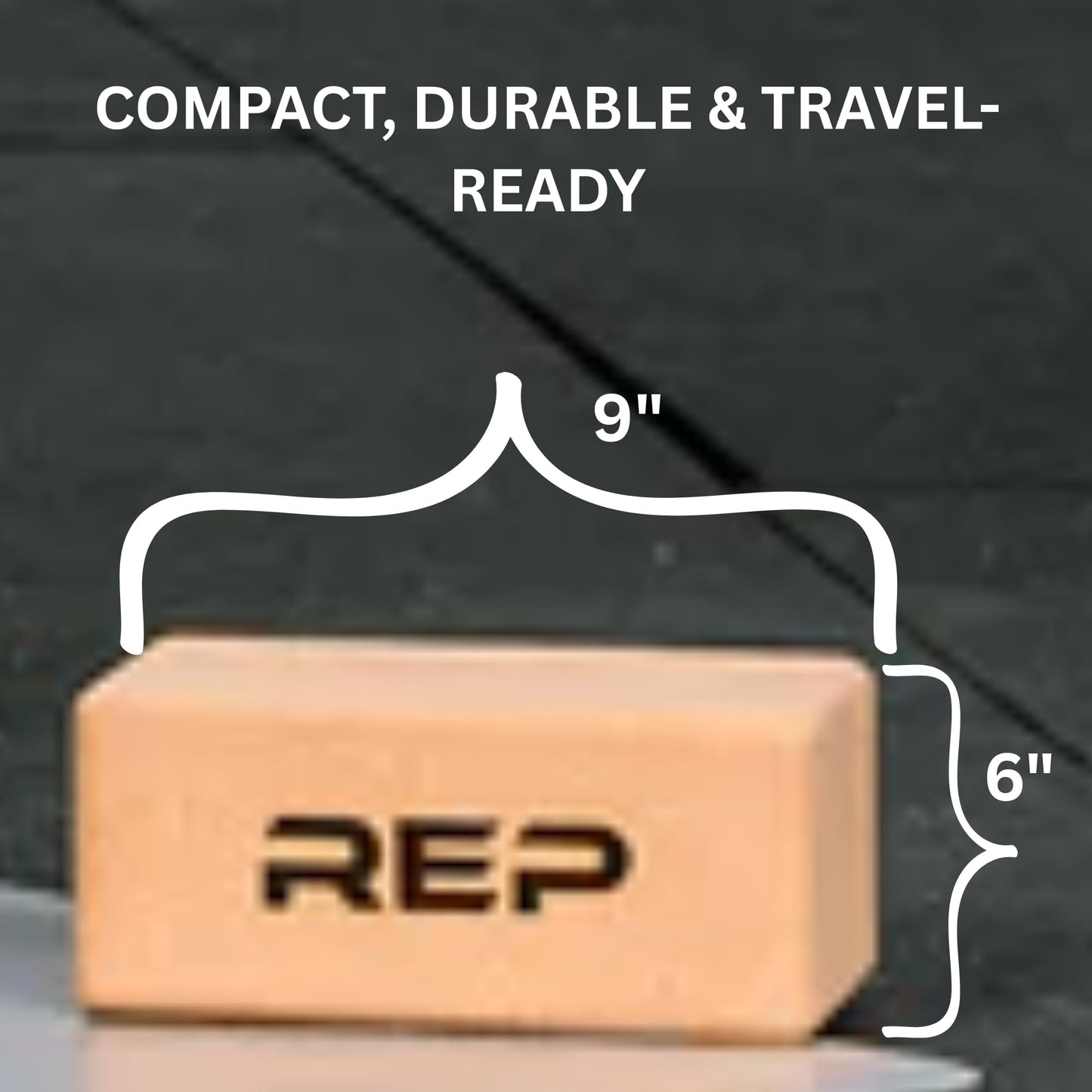 REP Fitness Cork Yoga Block, Eco-Friendly & Non-Slip Yoga Brick | Firm Support for Balance, Poses & Stretching | Durable Cork Block for Home Gym, Pilates, Meditation, Workouts & Physical Therapy