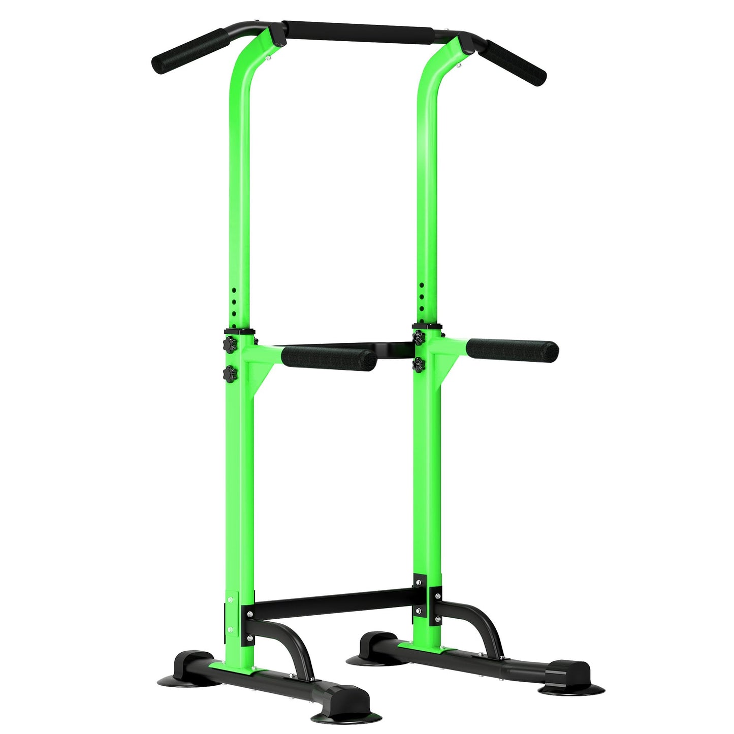 DlandHome Power Tower Dip Station Pull Up Bar for Home Gym Pull Up Bar Station Workout Equipment, Strength Training Fitness,Green