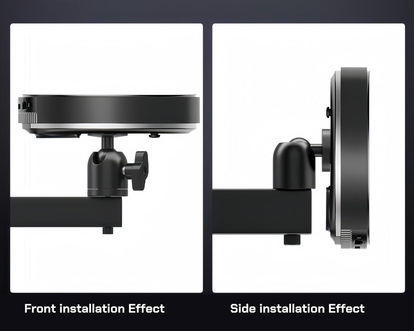 1/4" 360 (7.87" 1/4" Foldable Projector Wall Mount | White Heavy-Duty | Screw | Rotatable | Universal for Mini