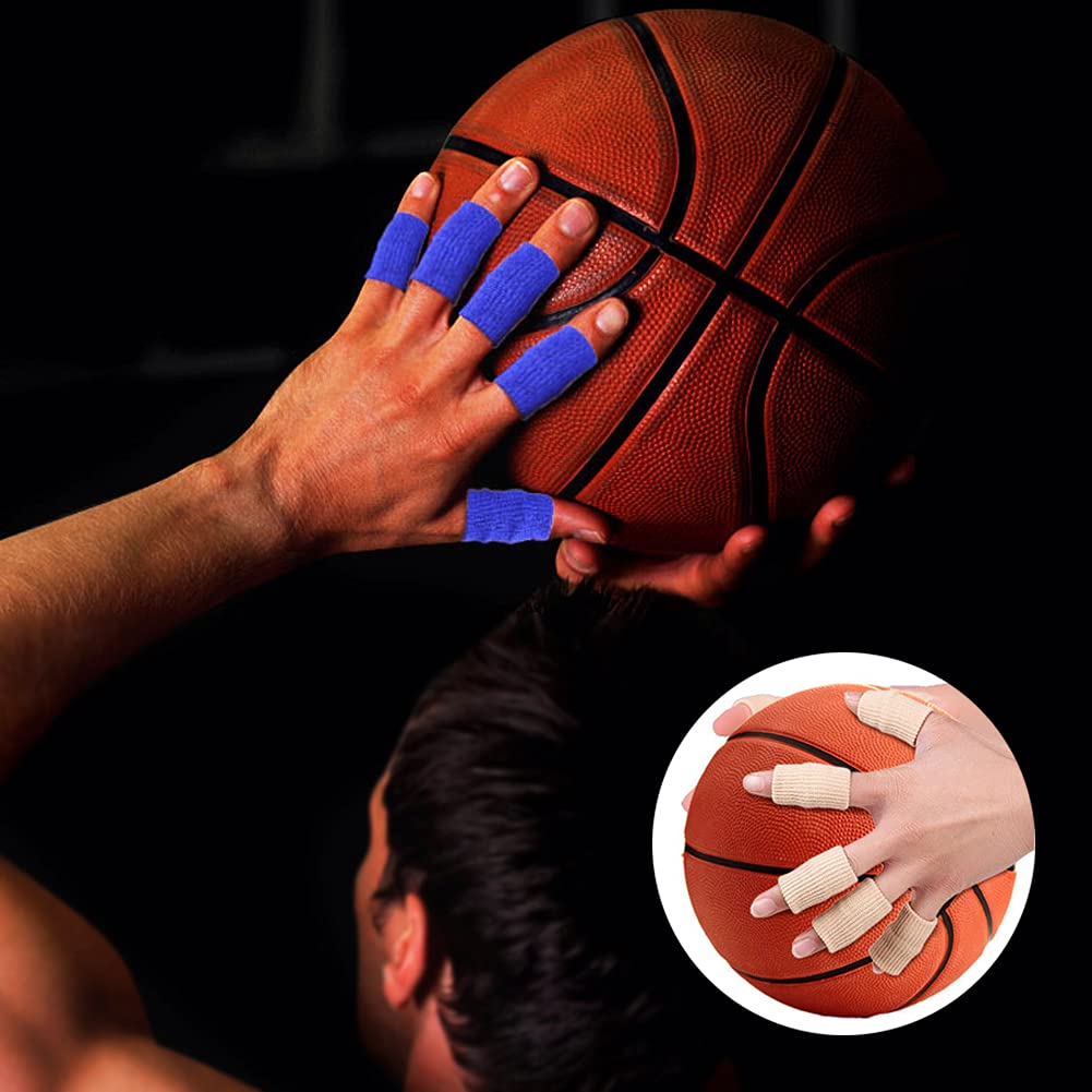 Finger Arthritis Sleeves (30Pcs), Elastic Thumb Splint Brace Support Protector Finger Compression Sleeve for Arthritis Joint Pain Relief, Breathable Fingers Tape for Triggger Fingers Sports Aid Support