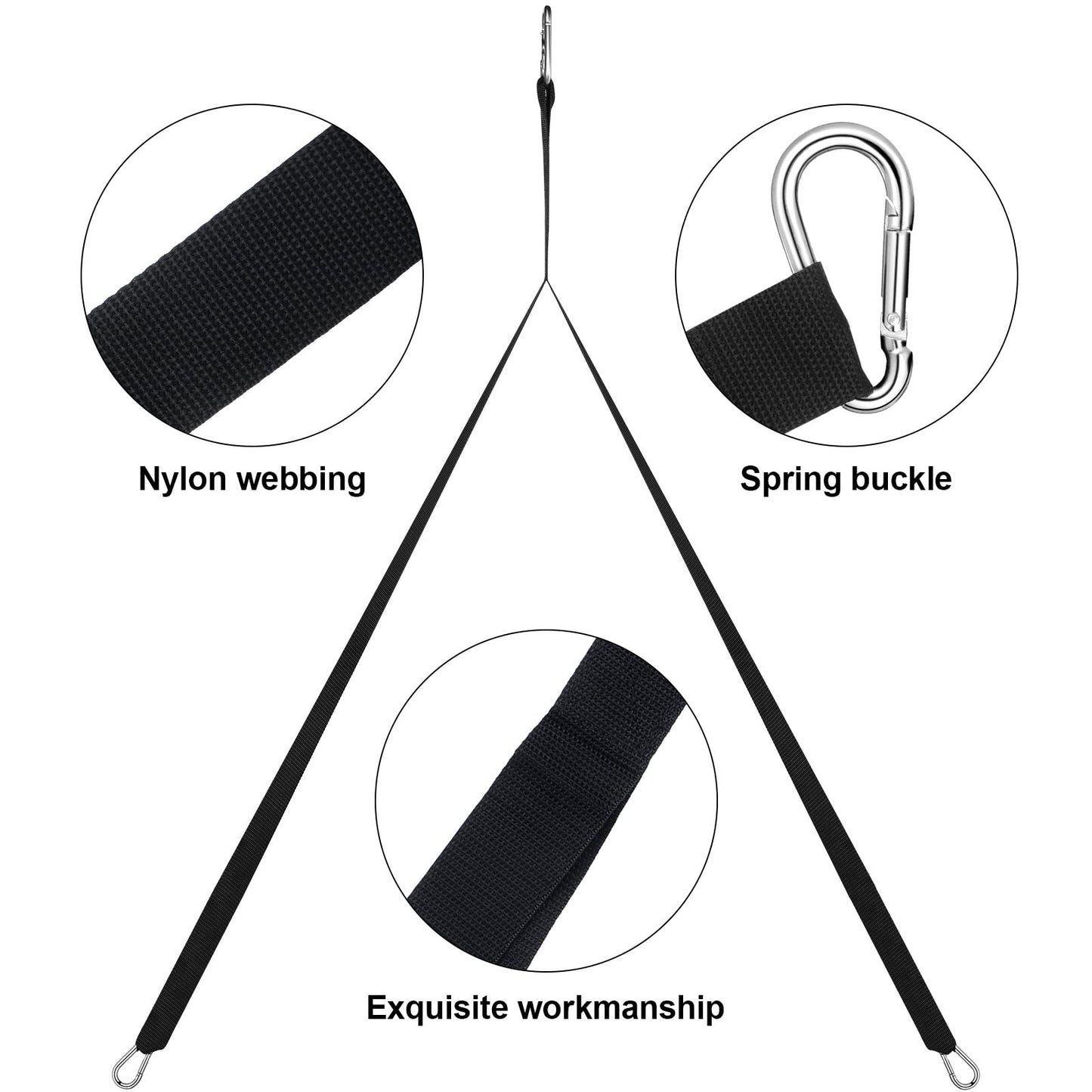 2 Pcs Strap for Weighted Sled Training Workout Equipment Nylon Sled Harness Pulling Belt Trainer Pulling Straps Allow 2 Point Attachment for Improving Speed Endurance Strength