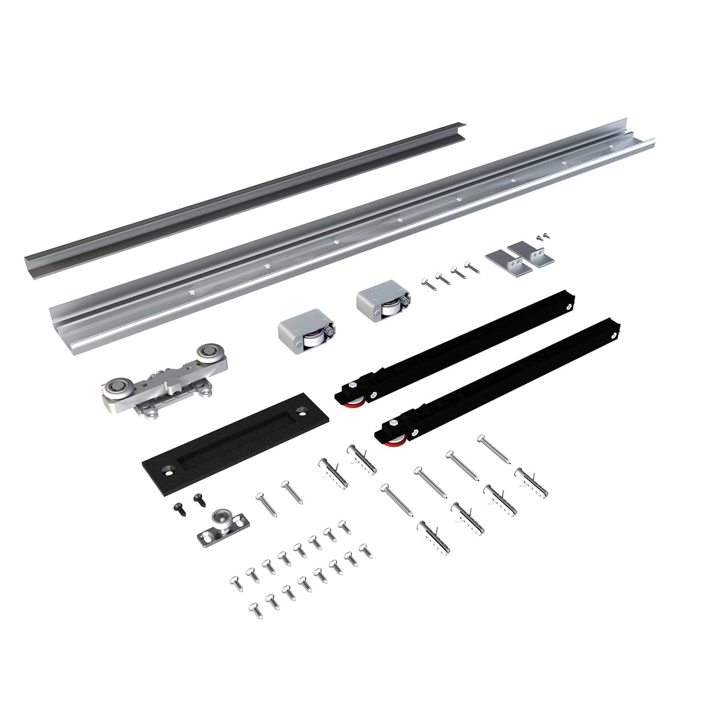 JUBEST 40"x86" Concealed Sliding Barn Door with Soft Close Hardware Kit, Brown Hidden Door for Opening 32"-36"x84", Waterproof and Modern, Smooth Sliding, for Interior Using, Widely Used
