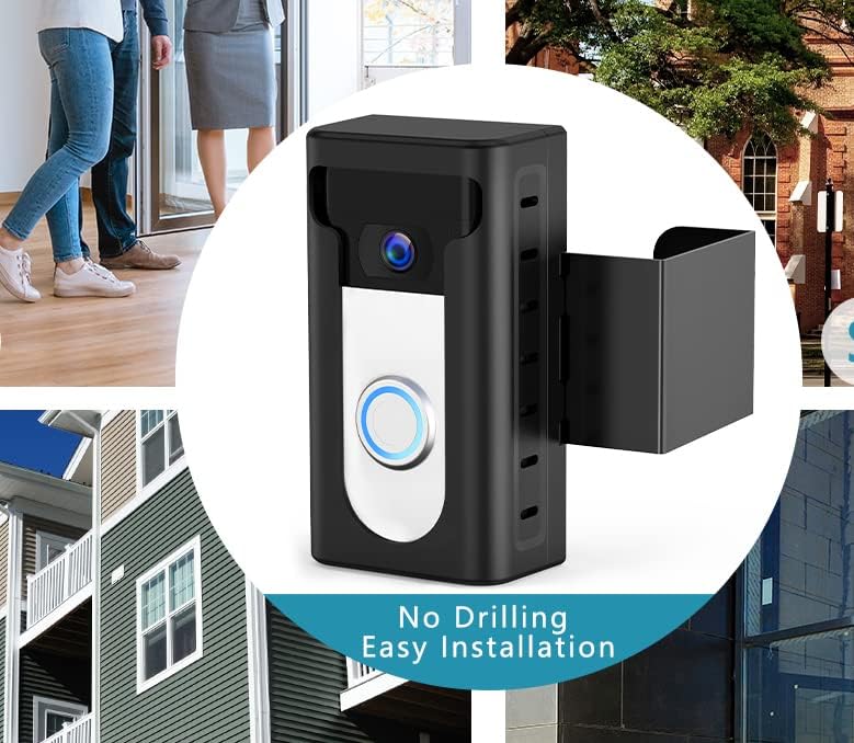 KIMILAR 2024 Upgrade Anti-Theft Video Doorbell Mount, Not Block Doorbell Motion Sensor, Adjustable No-Drill Mounting