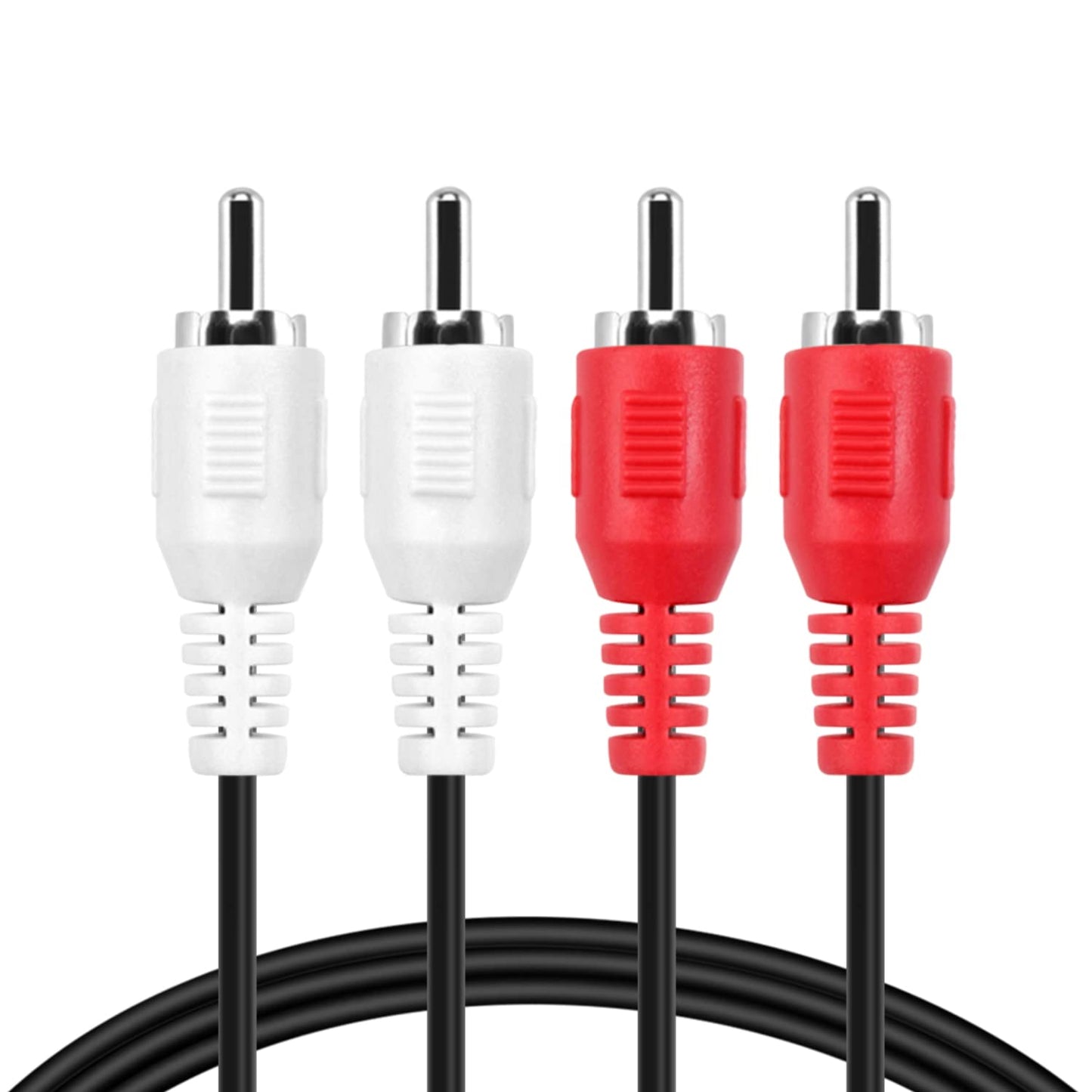 TNP Products (10 2 TNP RCA to RCA Audio Cable FT) - RCA Male to Male Red and White Audio Cable - RCA Cables Car Audio