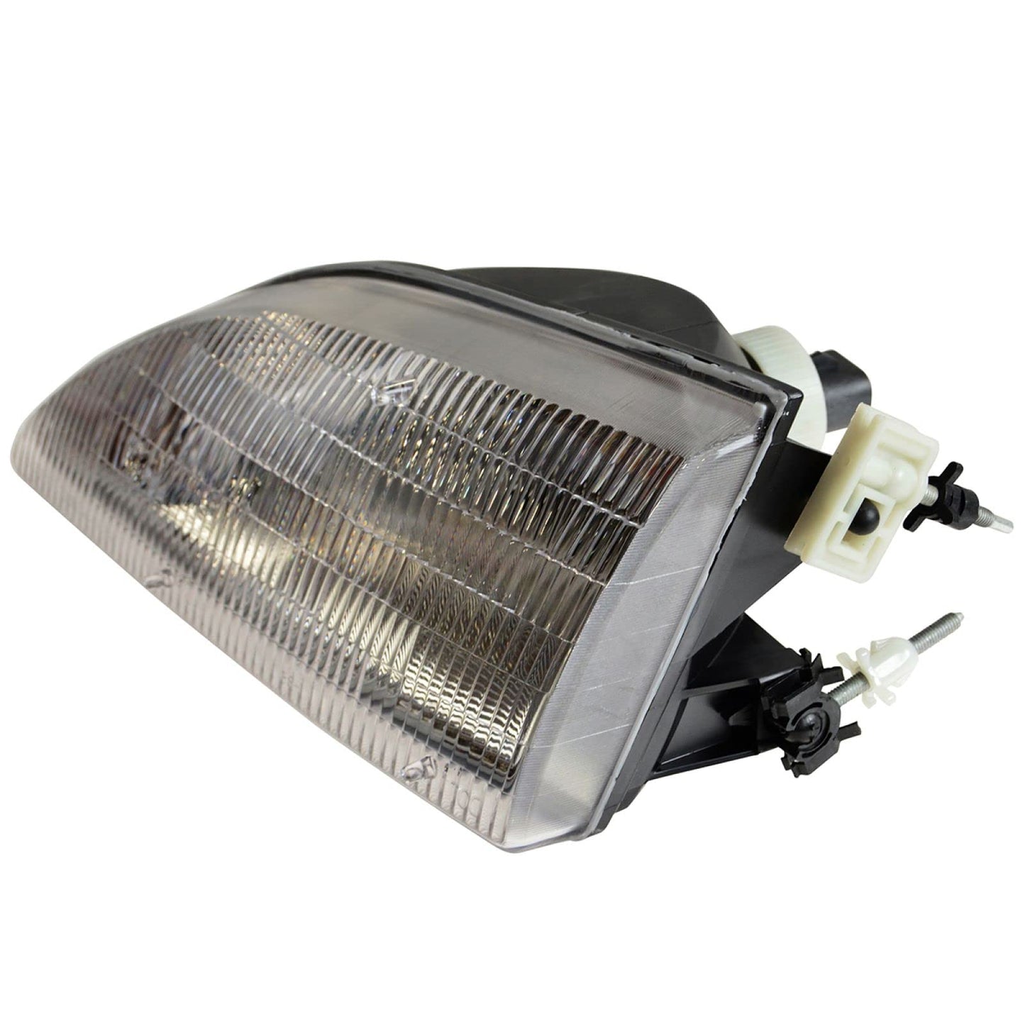 TRQ Headlight Assembly Set for 1994-1998 Ford Mustang, Driver & Passenger Side, Model LKA55910, Yellow