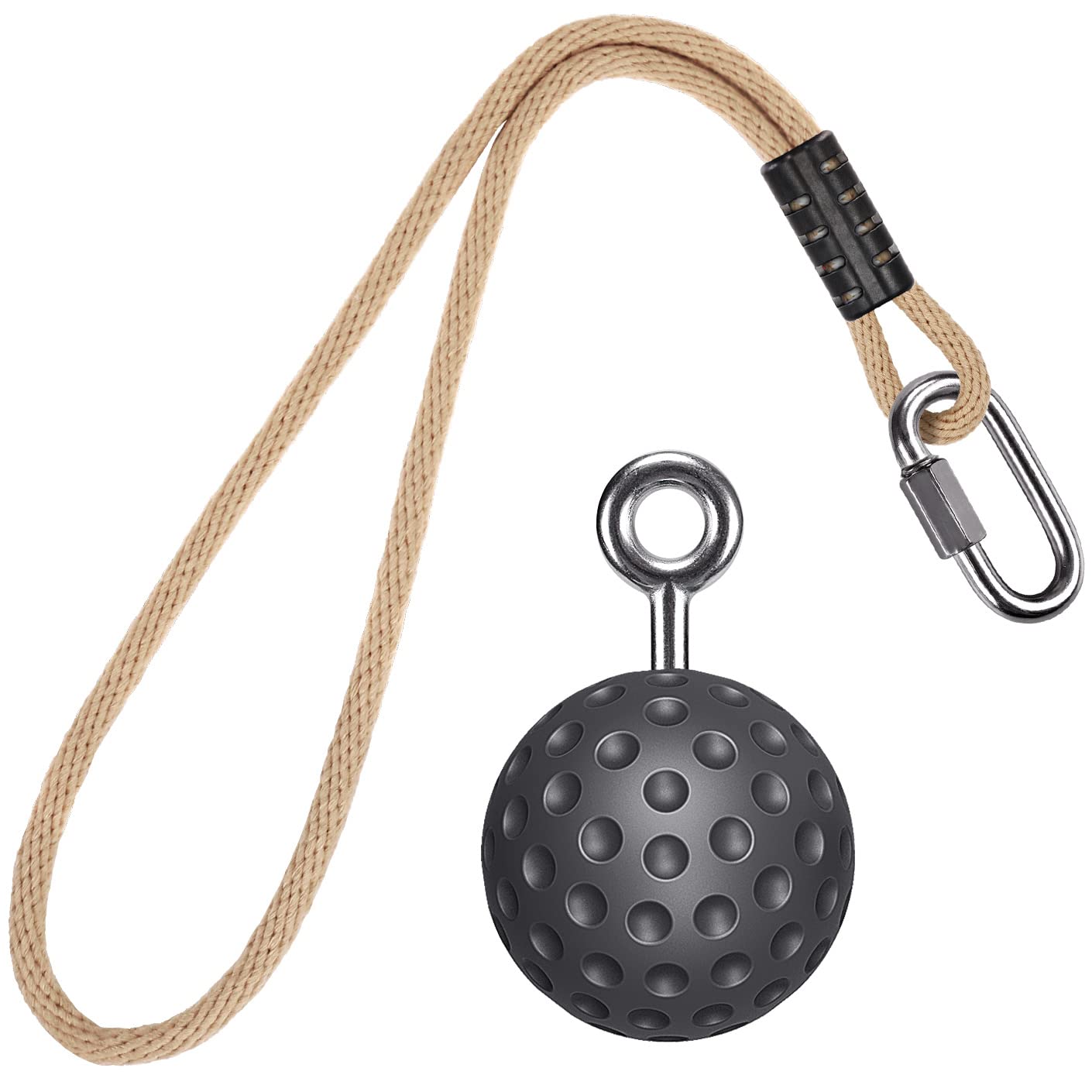 SELEWARE Pull Up Ball Grip, Non-Slip Rock Climbing Holds Power Ball for Strength Training Attachment, Neutral Grip Handles for Chin Up Bar, Kettlebell, Barbell Home Gym Workout, Black
