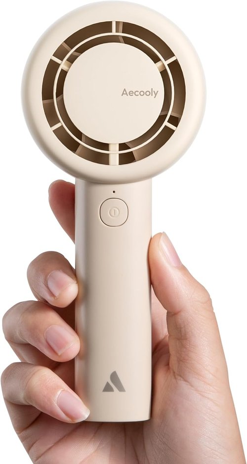 Aecooly Slim Portable Fan - Handheld Turbo Design for On-the-Go Cooling | Compact & Lightweight