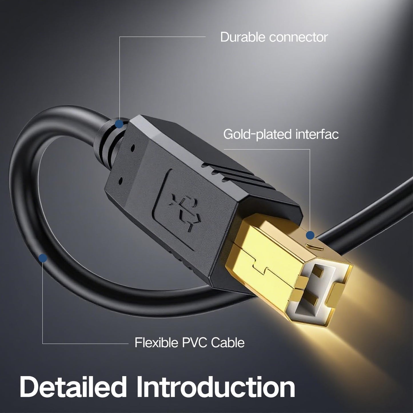 2.0 10 (3 USB Cable - A-Male to B-Male -Printer/Scanner Feet Meters)