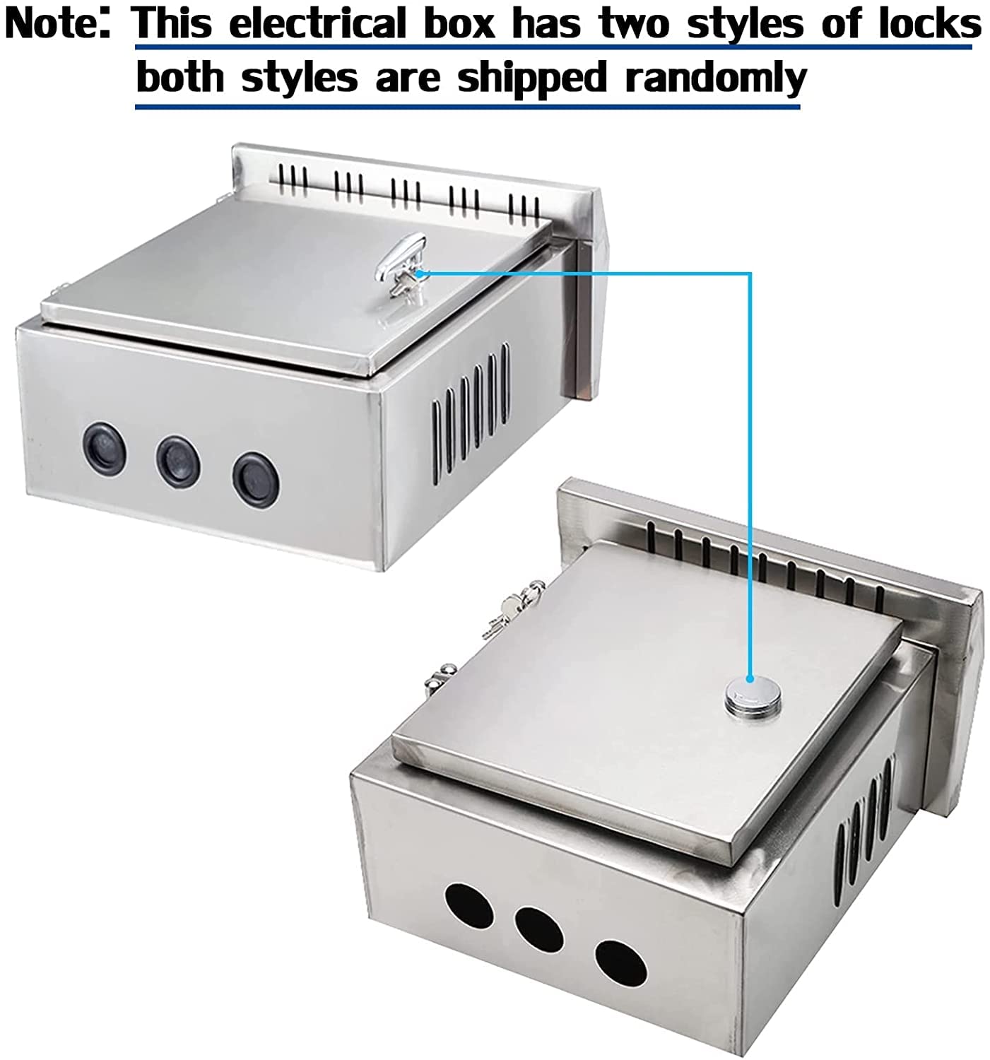 GERSIK 304 Outdoor Stainless Steel Electrical Box Enclosure, IP67 Waterproof Junction Box, Weatherproof Nema Enclosure Box, Wall-Mounted Project Boxes for Electronics with Insulation Mounting Plate