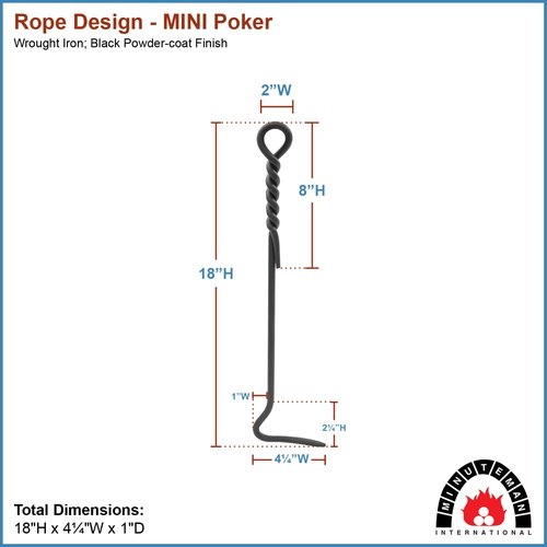 Minuteman International Rope Design Mini Poker, Black