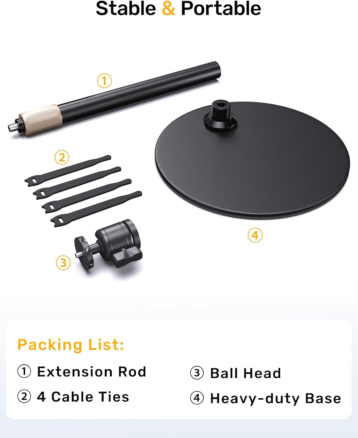 jidinung 360 C922 C930e C920S C920 C615 C960 N60 1/4" Webcam Tripod Stand for Desk Height Adjustable & Swivel Webcam