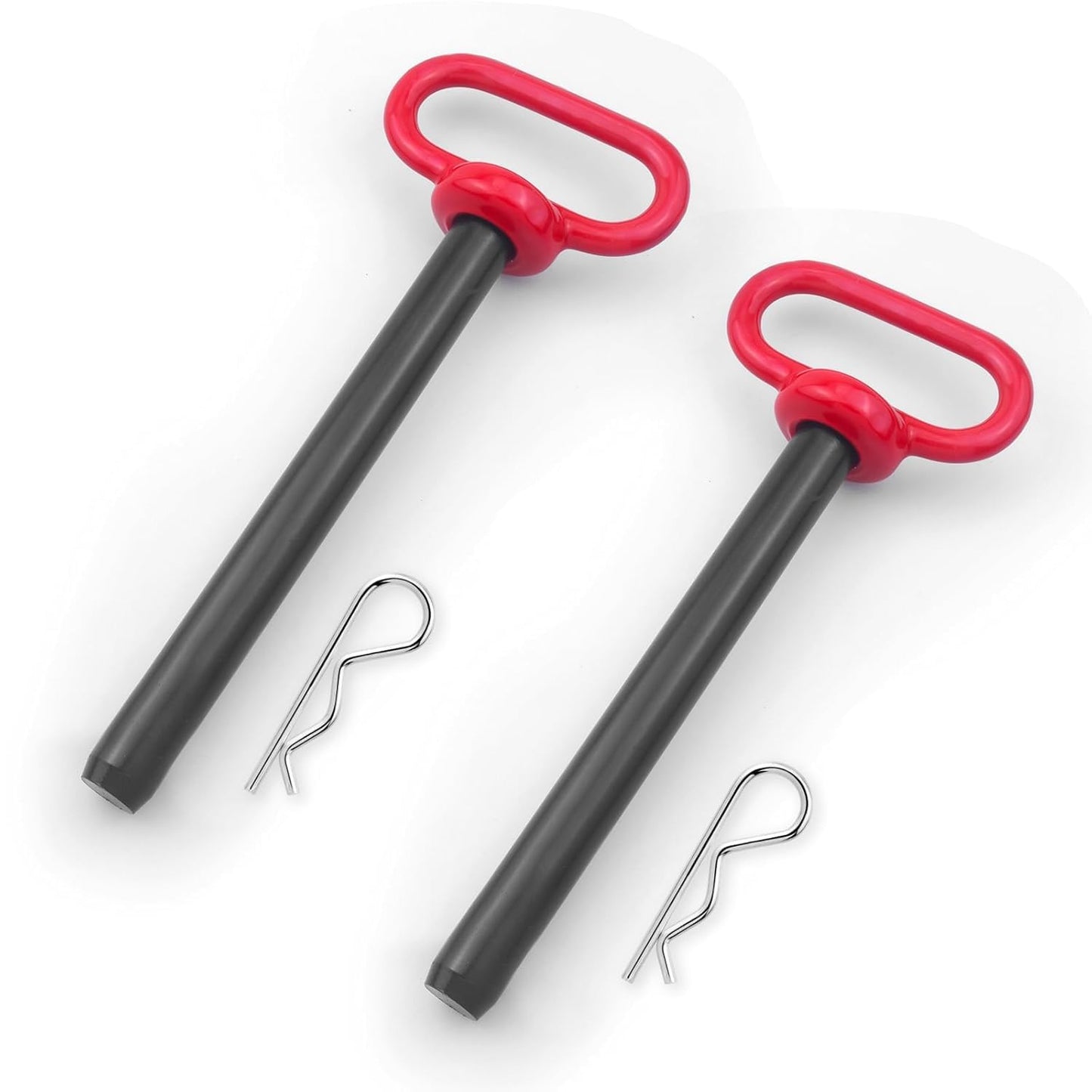 LOUZAGO 2 Pcs Hitch Pin, 3/4 x 6-1/2 Inch Tractor Towing Hitch Pin and Clip Trailer Gate Pin, Heavy Duty Lawn Mower Trailer Hitch Pins for Trailer, Boat, Truck (3/4 x 6-1/2 Inch)
