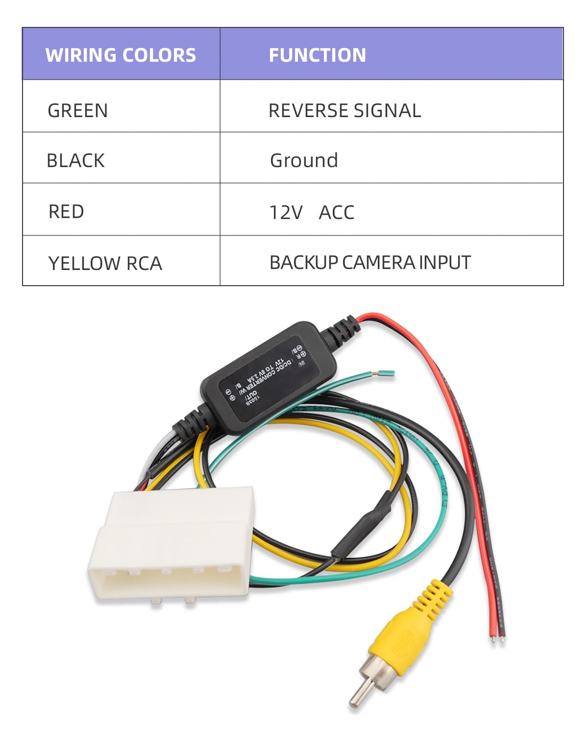 JUQAFY UX-NI006 12v 6v Backup Camera Retention Wire Harness Fit for Nissan Frontier Altima Murano Rogue Titan Juke