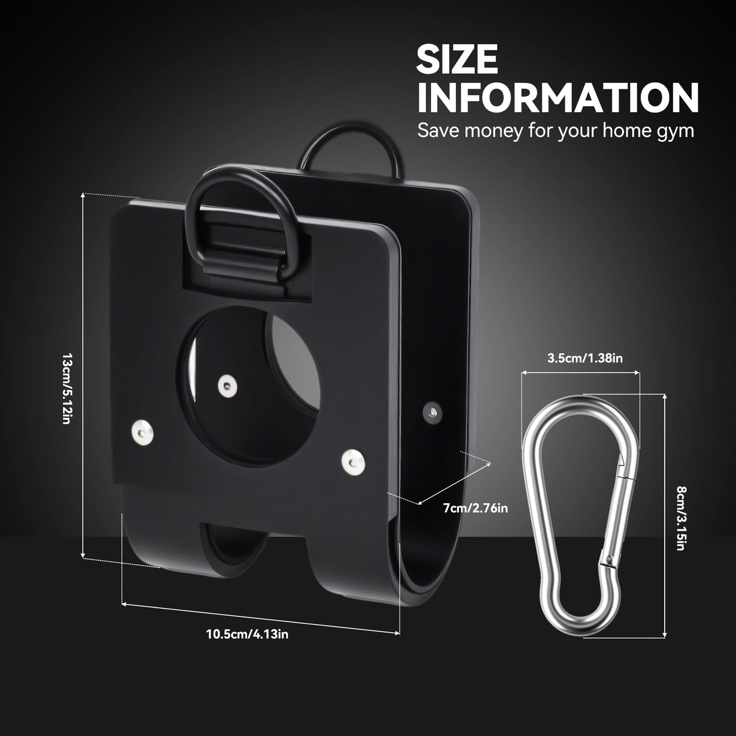 BROQIXIN 2 pcs Home Gym Clips : Load Dumbbells on Barbells, Turn Bars into Landmines, T-Bar Row with Any Grip, Hook Dumbbells on Dip Belts, Versatile Weightlifting Accessory