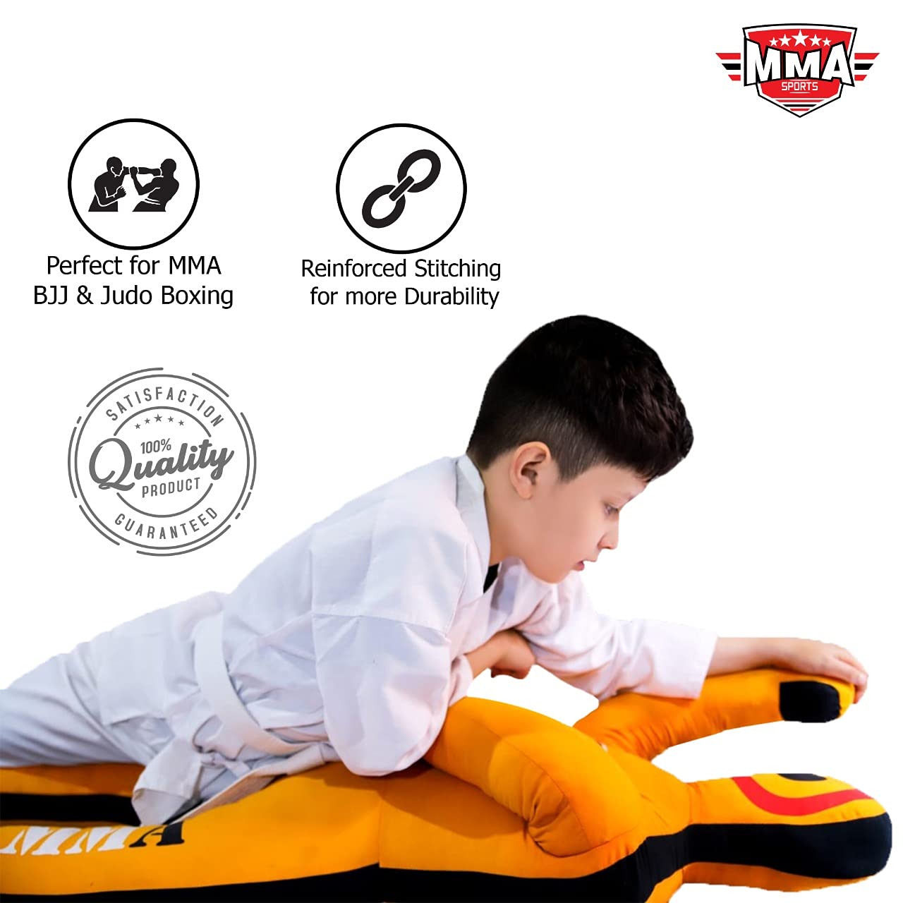 MMA Sports Brazilian Jiu Jitsu Judo Karate Throwing Boxing Dummy - 36-41 Inch Orange Grappling Dummy for Kids