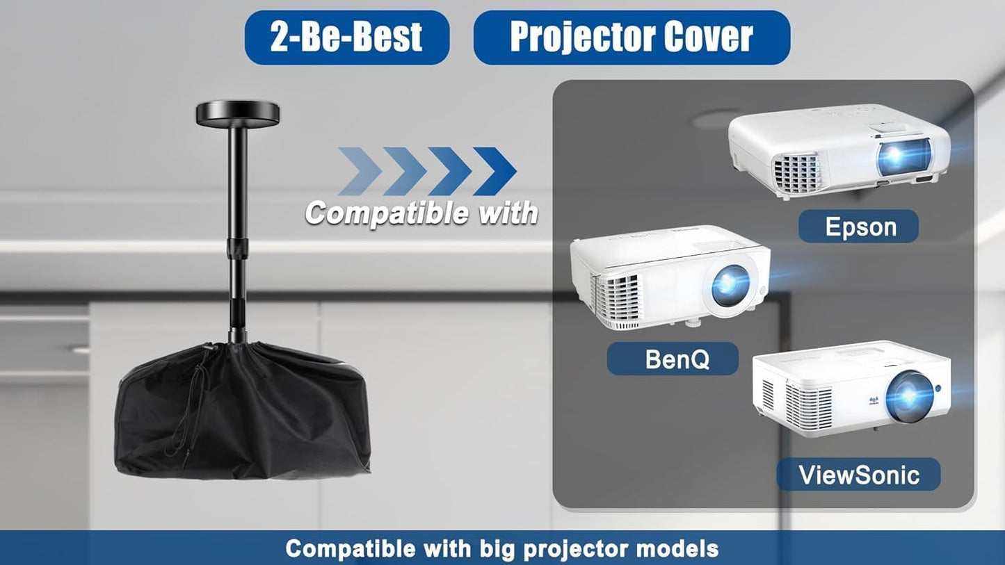 2-Be-Best 14.9" 12.2" 11" Projector Dust Cover, Large Projector Cover Dust-Proof Waterproof Protector for Projectors on